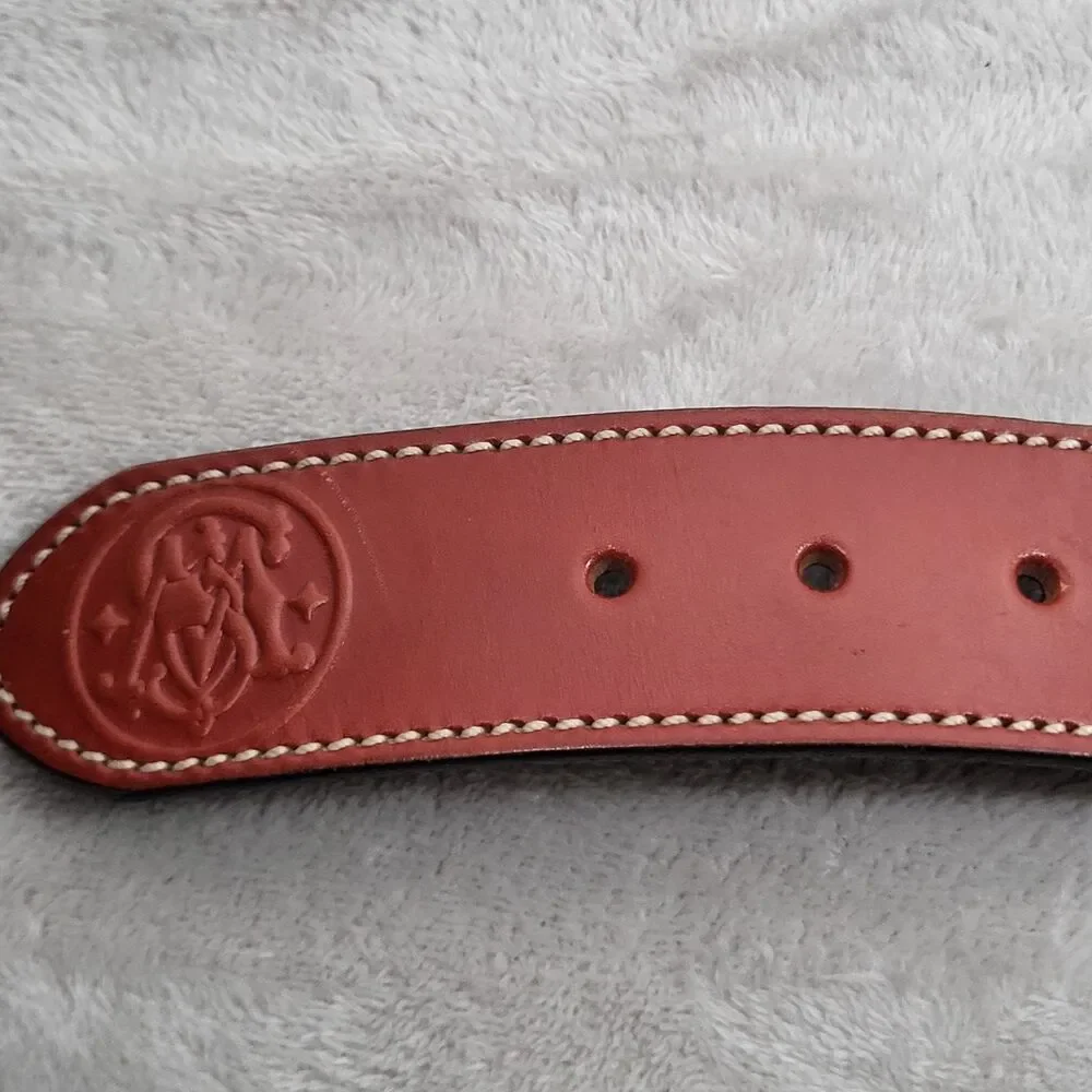 DeSantis Plain Lined Leather Holster Belt Mens Size 40 Brown B12 Series USA